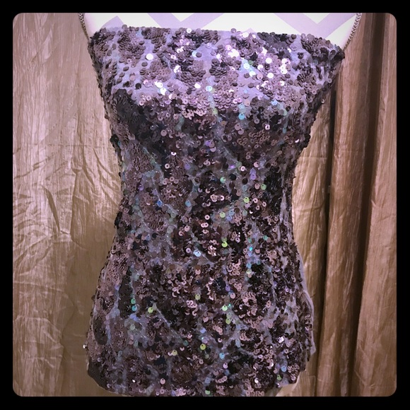 Express Sequin Tube Top - Picture 1 of 6